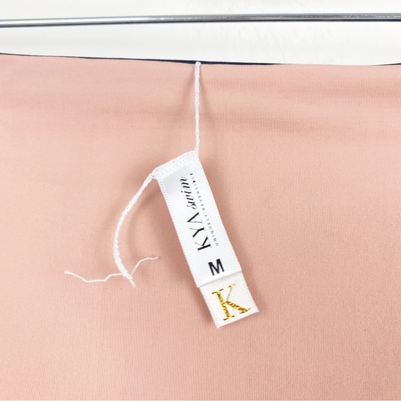 KYA SWIM Havana Reversible Strapless One Piece Bathing Suit Swim Black Tan Rose - Picture 8 of 11